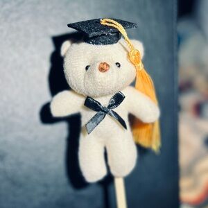 Graduation Cake Topper 🎓Tassel to Left! Adorable👨‍🎓👩‍🎓🧑‍🎓Adjustable Height NWT